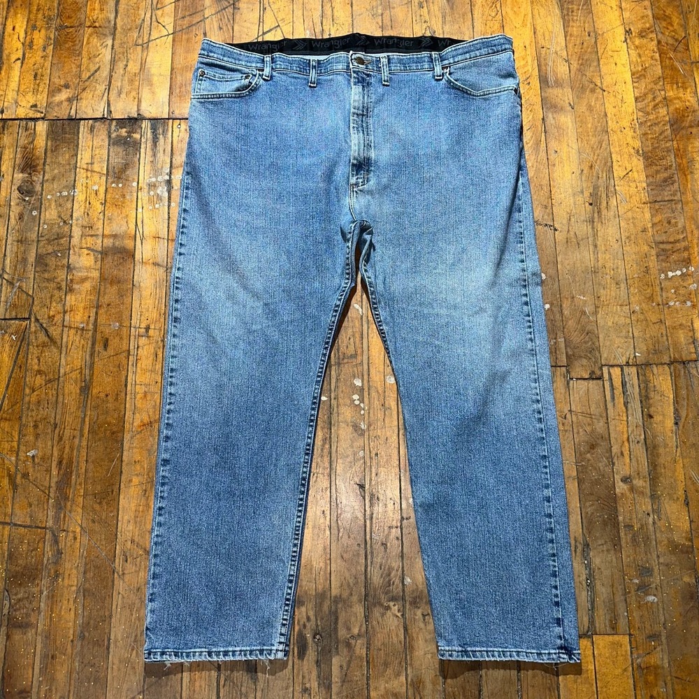 Lee Jeans Mens 46x30 Blue Denim Straight Regular Fit Stretch Comfort Waistband